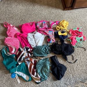 Huge bikini and one piece lot